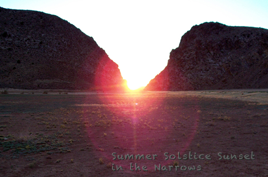 Summer Solstice Sunset an Parowan Gap